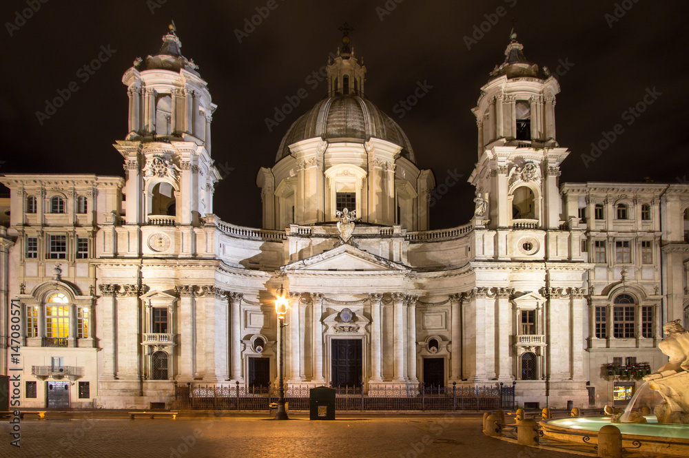 Saint Agnese in Agone basilica in piazza Navona, Rome