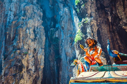 Hinduism statue of temple at Batu Caves in Kuala Lumpur, Malaysia photo