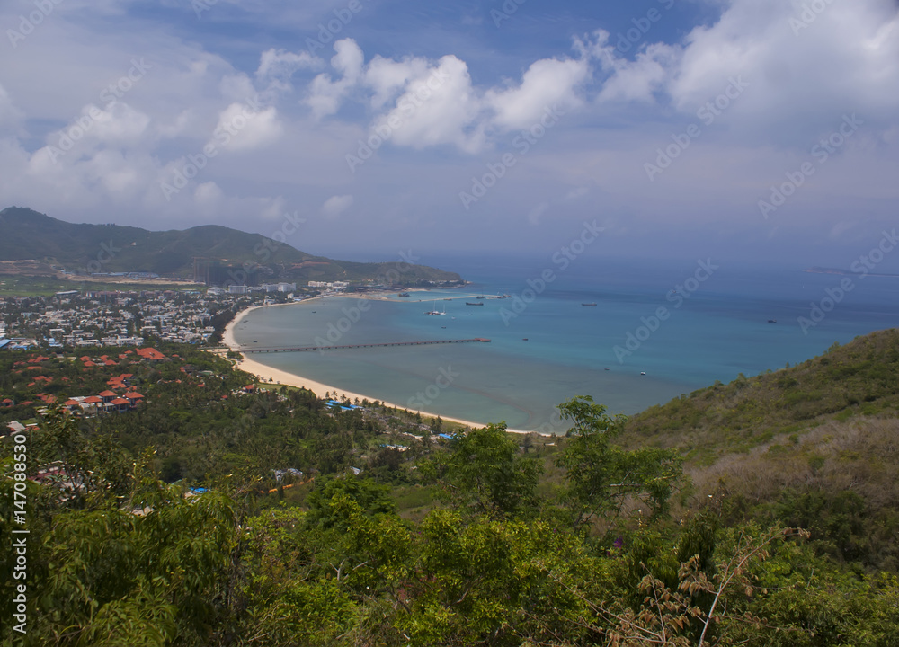 Hainan. The modern resort city of China.