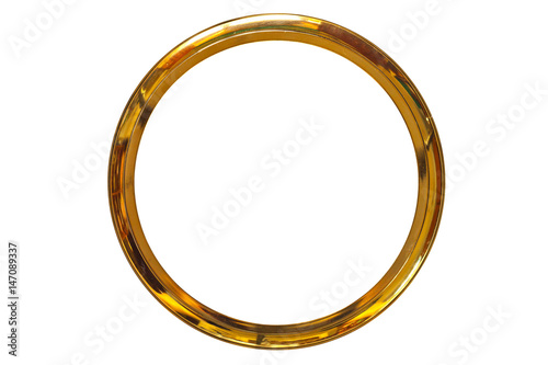 Gold ring frame on isolate 