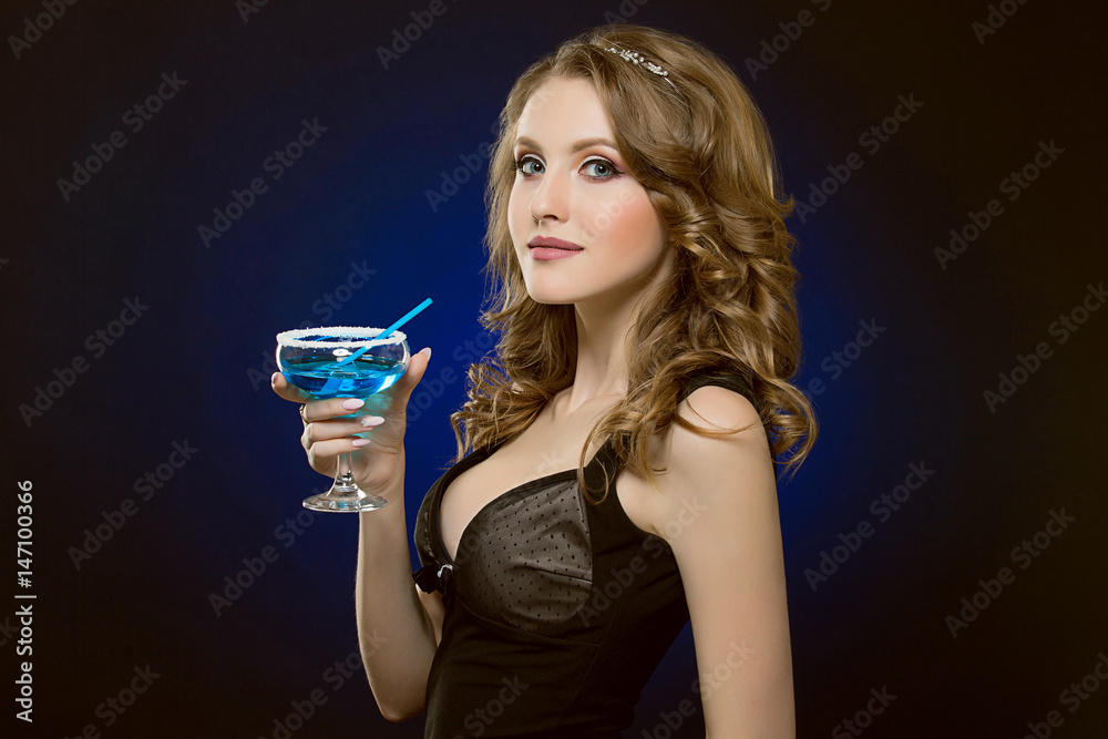 Girl with a cocktail Girl with a cocktail