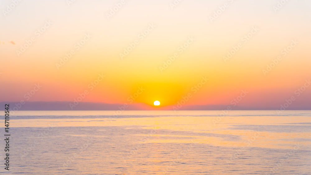 sunset on the sea. wallpaper