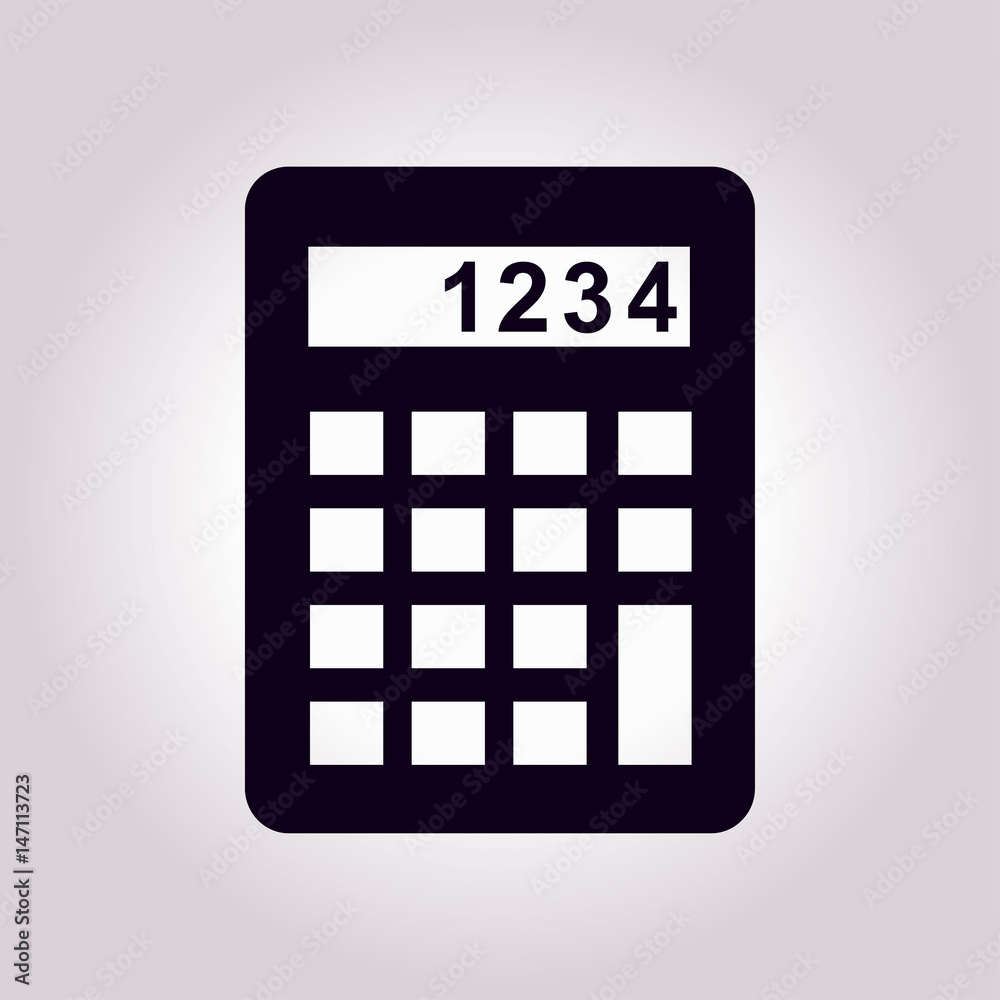 Calculator icon. Calculate the cost price. Flat design style. 