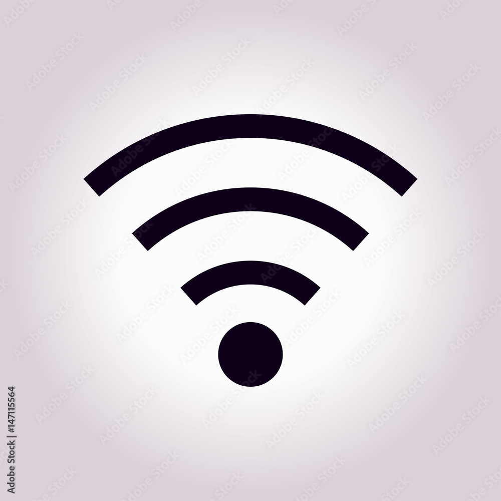 Wifi Symbol. Vector wireless network icon. Flat design style. Wifi Symbol. Vector wireless network icon. Flat design style.