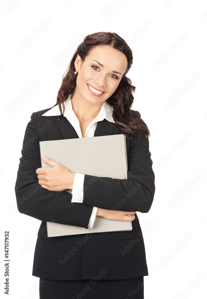 Businesswoman with folder Businesswoman with folder