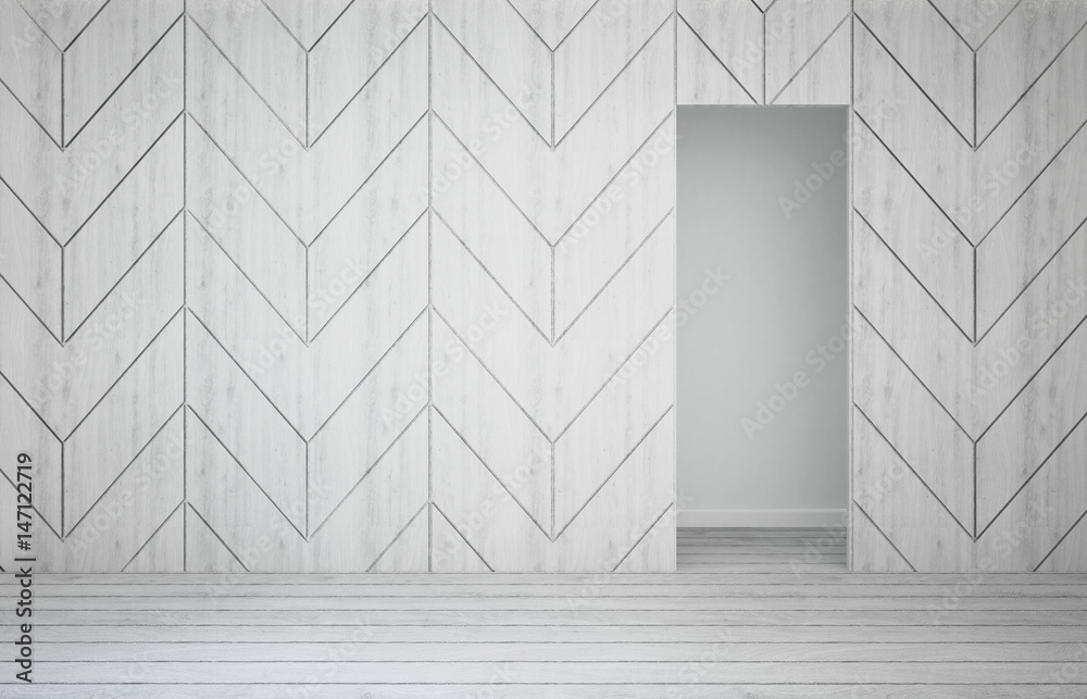 Obraz premium wall decorate in empty room - 3d rendering