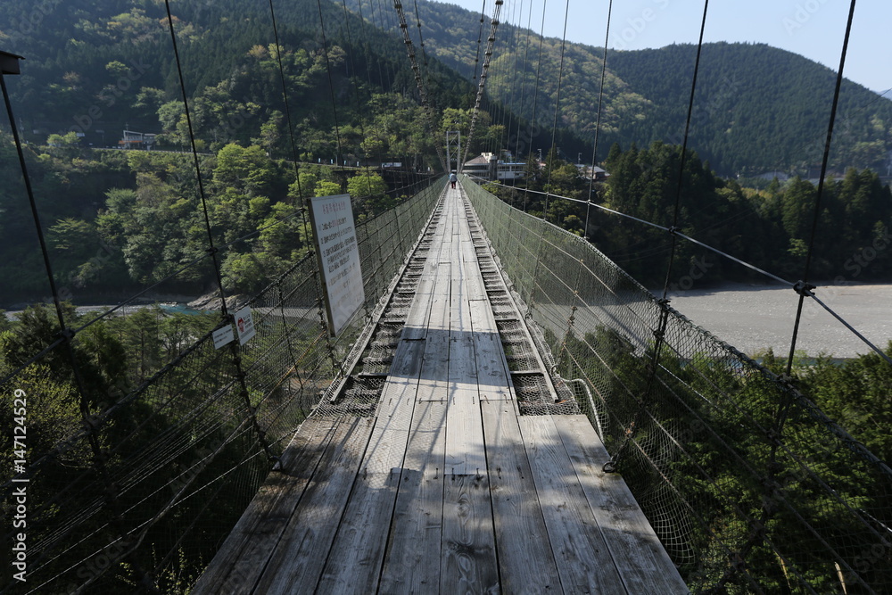 Obraz premium 谷瀬の吊り橋