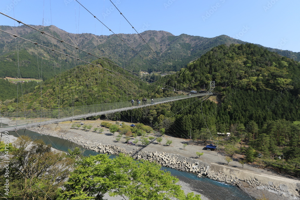 Fototapeta premium 谷瀬の吊り橋