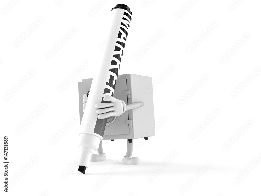 Fototapeta premium Safe character with marker