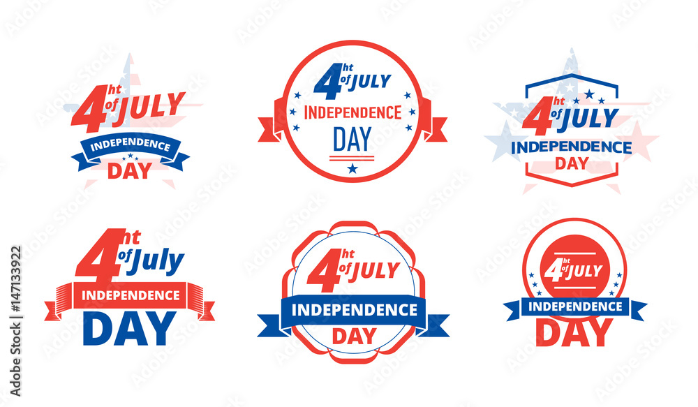 Independence Day 4 th of July, USA. Logo independence day United States of America, 4 th July