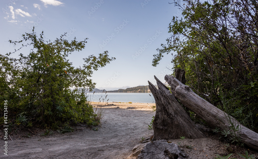 Sendero hacia el lago Nahuel Haupí 