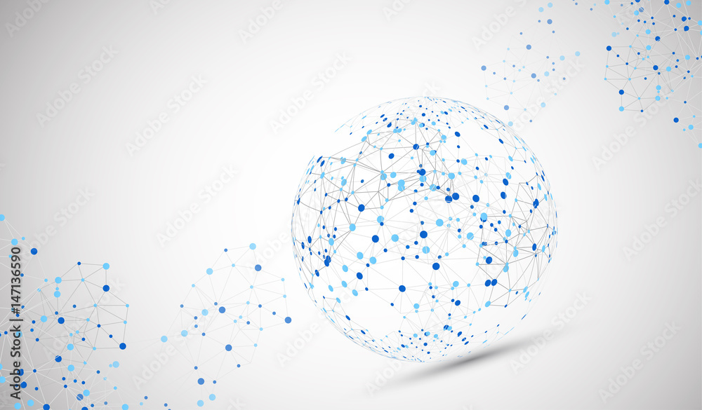 Abstract technology sphere background. Global network consept. Abstract technology sphere background. Global network consept.