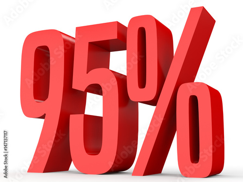 Ninety five percent off. Discount 95 %.