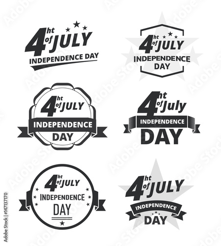 Independence Day 4 th of July, USA. Logo independence day United States of America, 4 th July