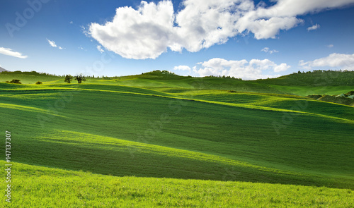 panoramic view of rolling hills in tuscany