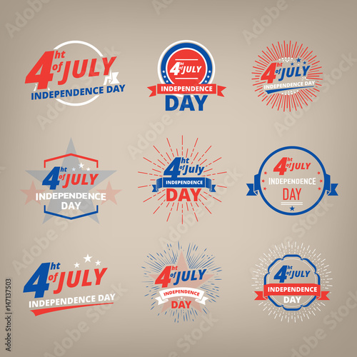 Independence Day 4 th of July, USA. Logo independence day United States of America, 4 th July