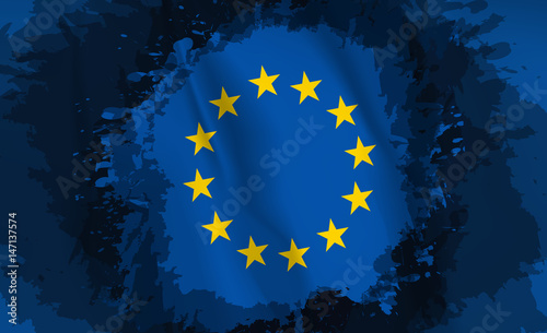 Flag of Europe (EU or European Union), vector