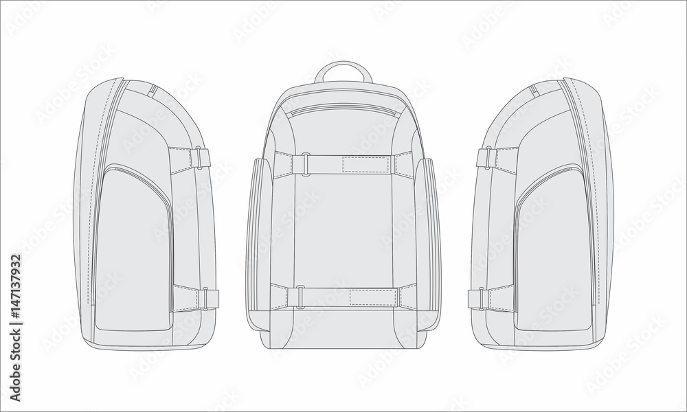 Fototapeta premium Vector for backpack development
