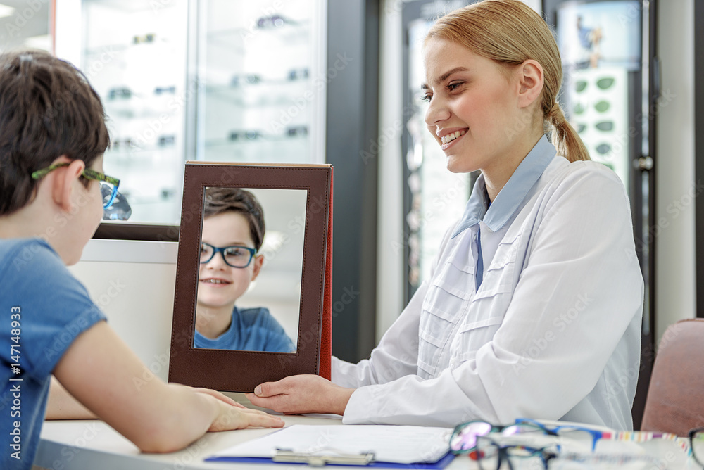 Happy glance of smiling doctor Happy glance of smiling doctor