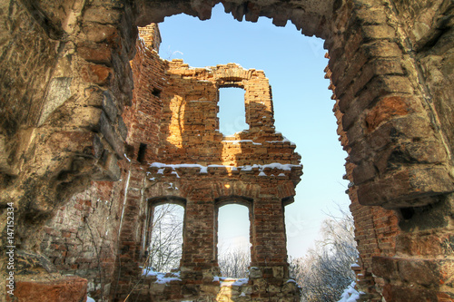 Bild auf Leinwand Abandoned ruins of a former windmill