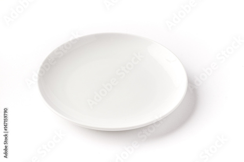 Isolated Round plate on a white background 