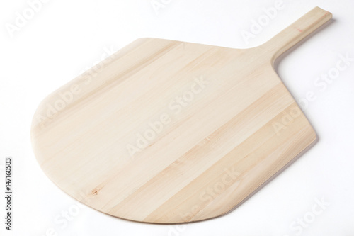 Pizza paddle isolated on a white background