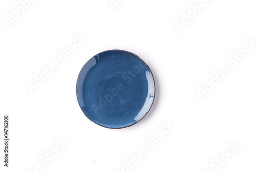 Round blue navy from top on a white background