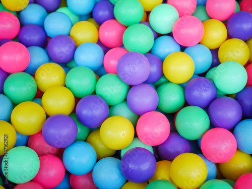 Colored Plastic Balls Background