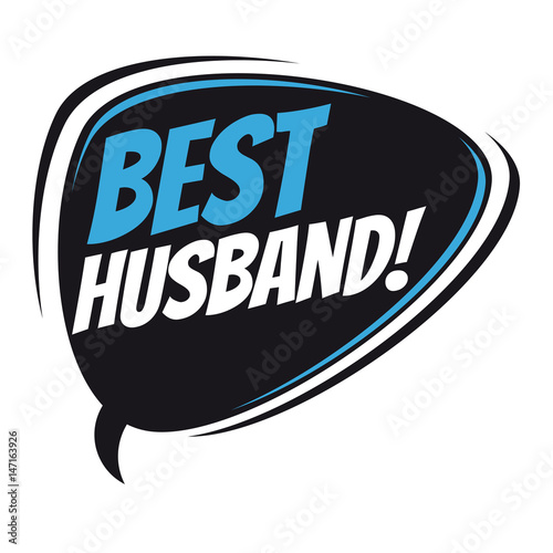 best husband retro cartoon balloon