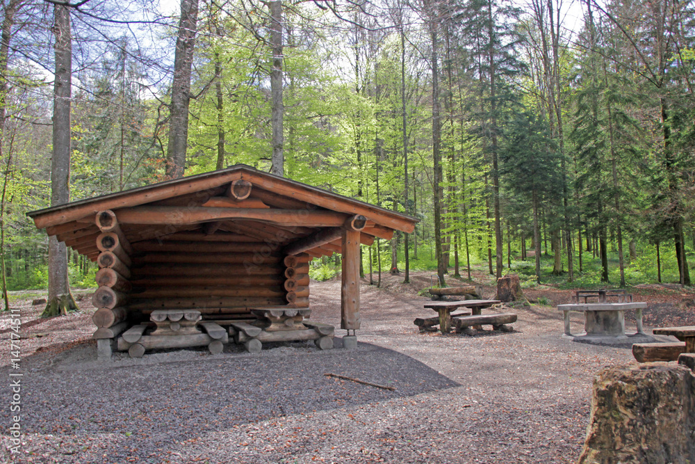 Naklejka premium waldhütte, belp, schweiz 