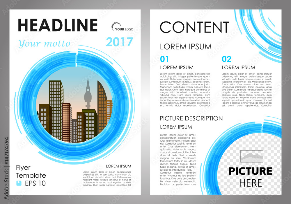 Φωτογραφία Vector flyer, corporate business, annual report, brochure design and cover prese