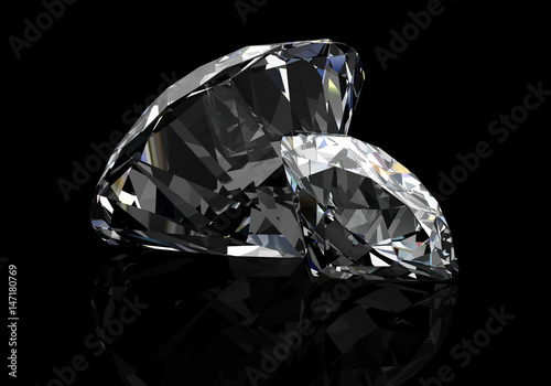 Diamond jewel  high resolution 3D image 