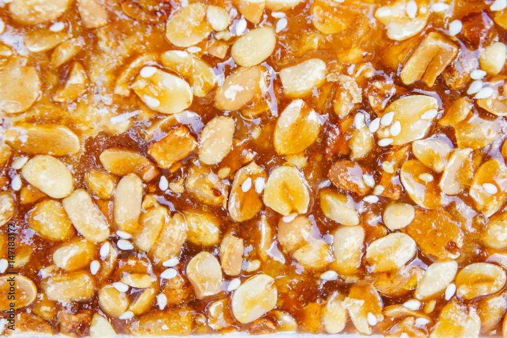 Texture sweet caramel nut dessert Texture sweet caramel nut dessert