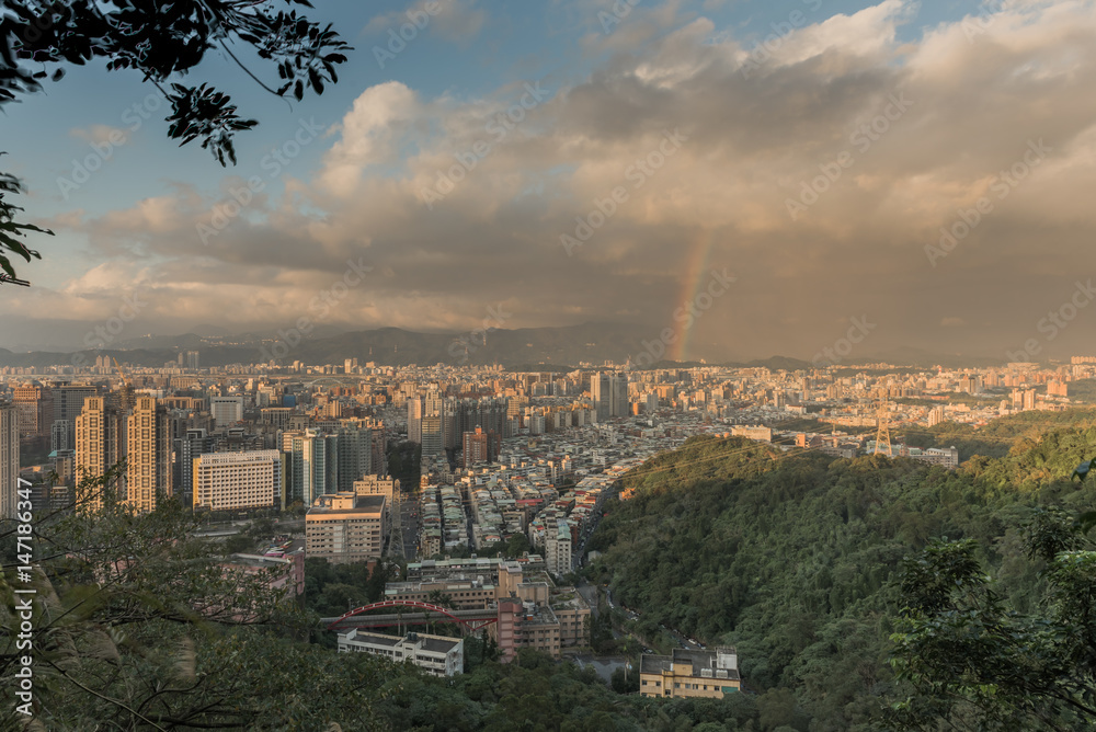 Sunset at the City - Taipei City in Taiwan