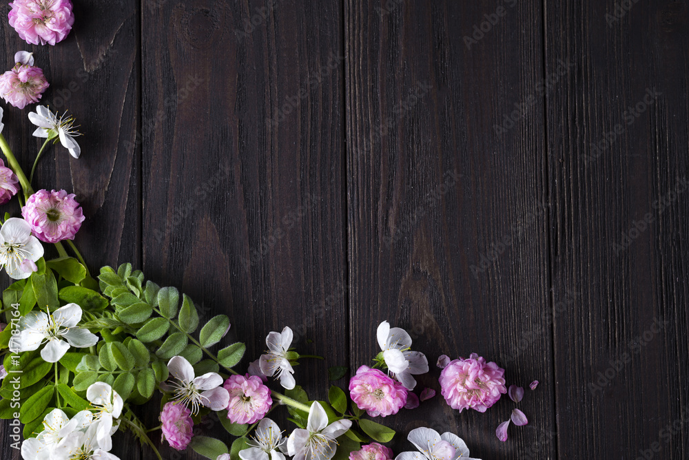 Frame of beautiful flowers Frame of beautiful flowers