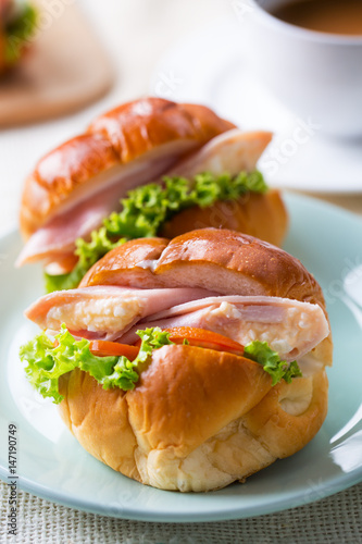 ham egg roll sandwich