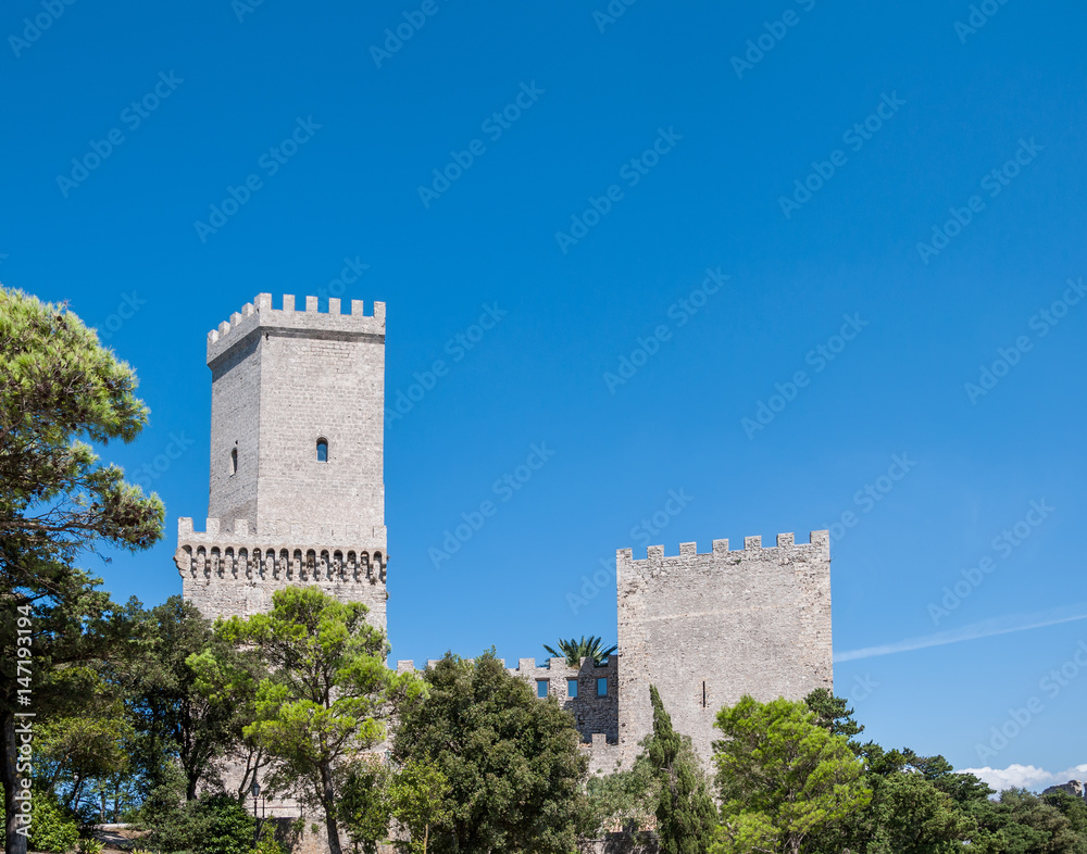 Castle in Erice, province of Trapani in Sicily