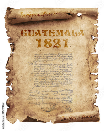 Acta de independecia de Guatemala. photo
