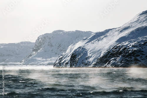 Barents Sea in Arctic Ocean. Kola Peninsula  Russia