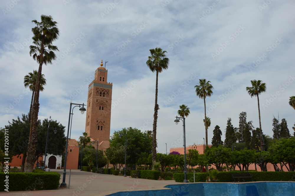 Obraz premium Minaret de Koutoubia à Marrakech au Maroc