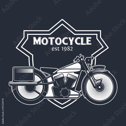 Vintage Custom Motorcycle Emblem