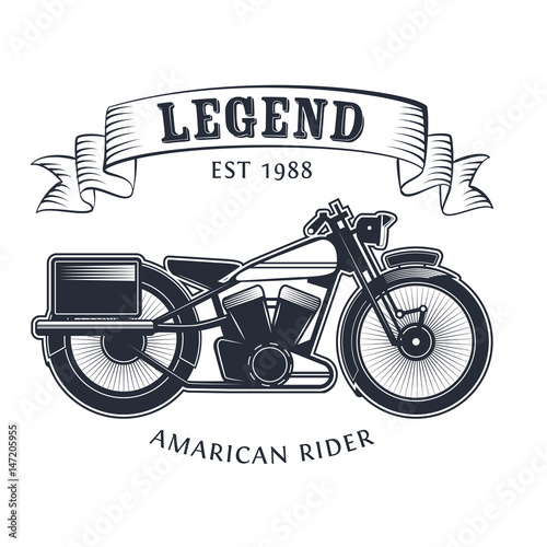 Vintage Custom Motorcycle Emblem