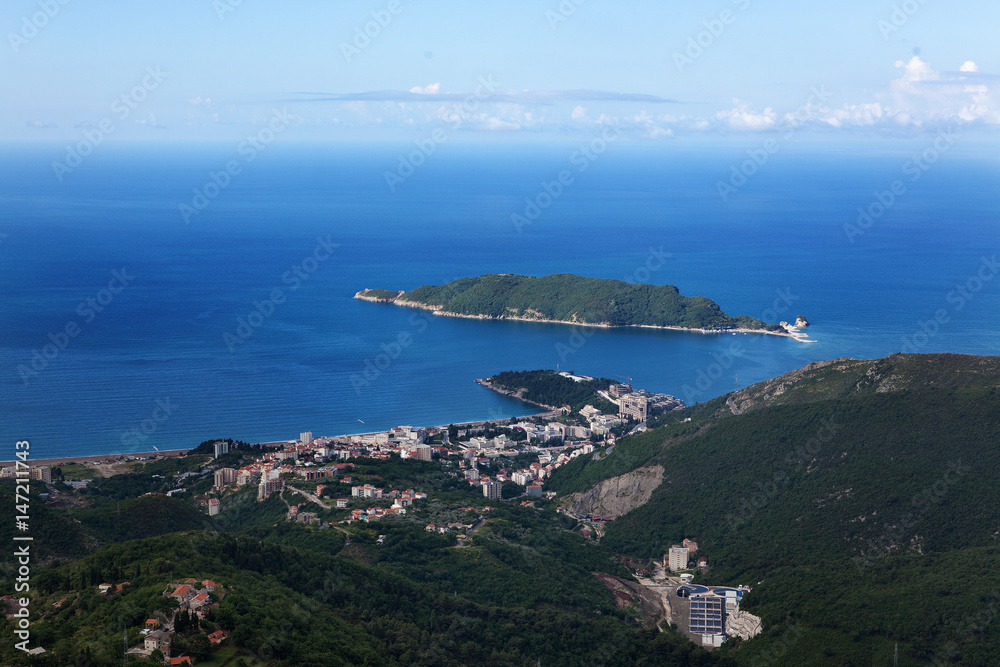 Остров Сятого Николы с высоты. Черногория.