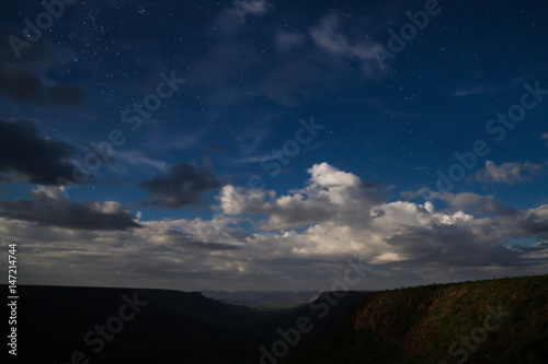 Starry night over the Grootberg mountains