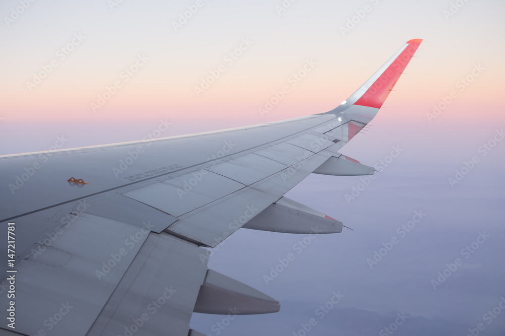 Obraz premium Wing of an airplane