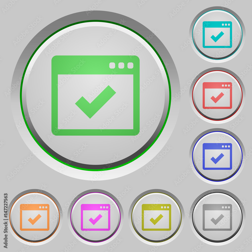 Application ok push buttons Application ok push buttons