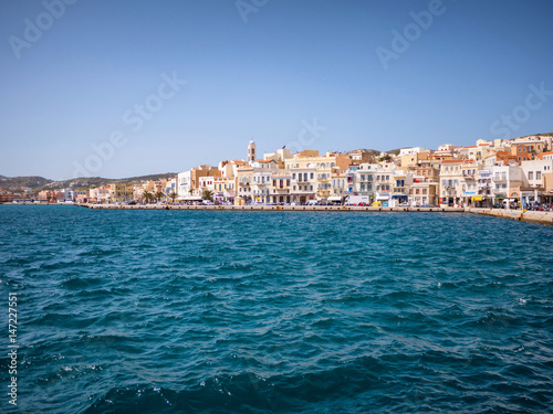 Syros town in a sunny day