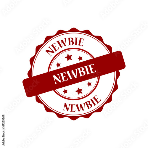 Newbie red stamp illustration