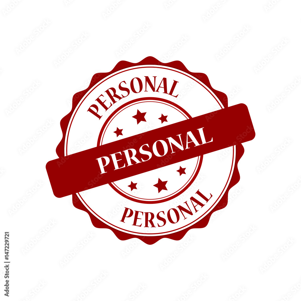 Obraz premium Personal red stamp illustration