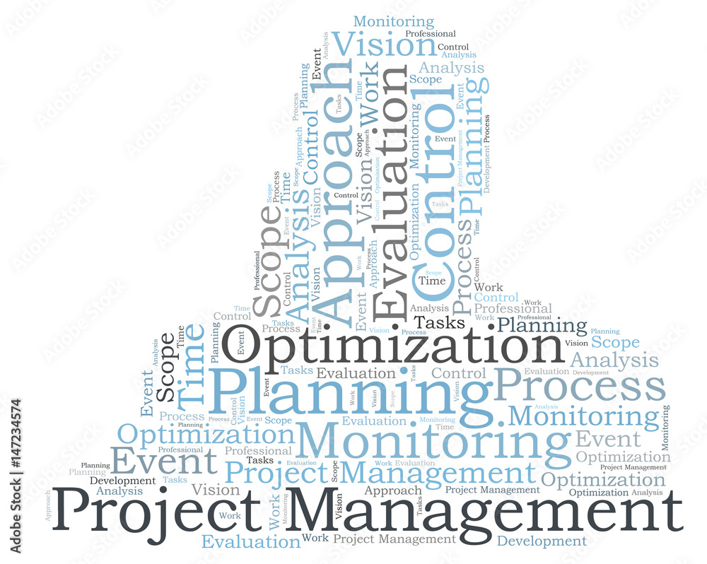 Obraz premium Project management word cloud